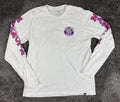 Mammoth Mountain California Long Sleeve Shirt Mens White Snowboard Graphic Sz L