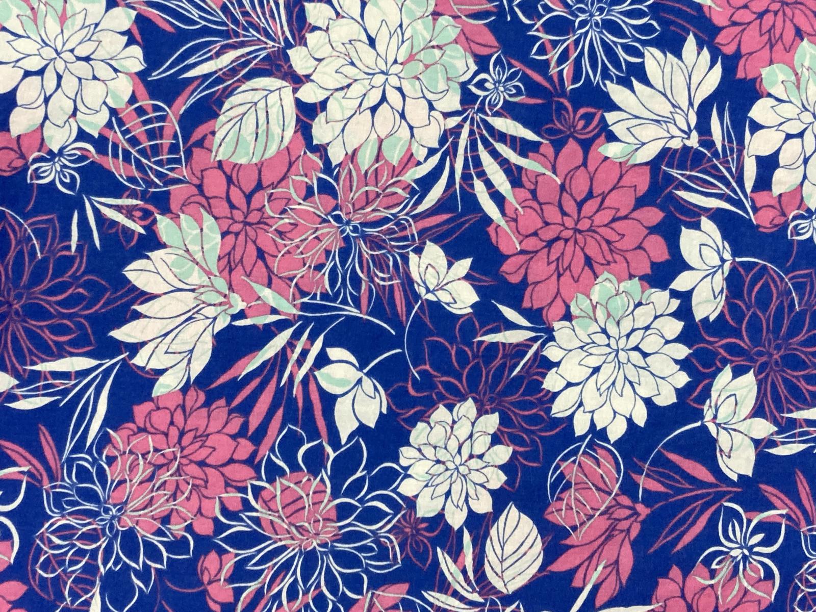 Adonna Women'sFloral Nightgown Sleeveless 100% Cotton Ruffle Hem Sizes M