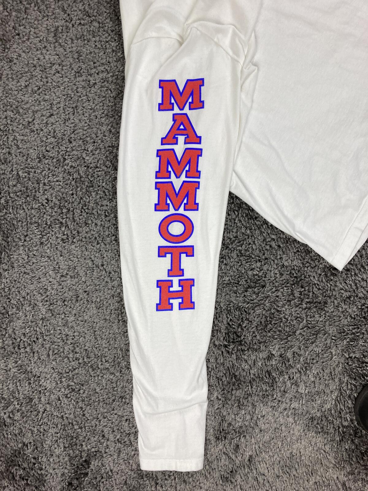 Mammoth Mountain California Long Sleeve Shirt Mens White Snowboard Graphic Sz L