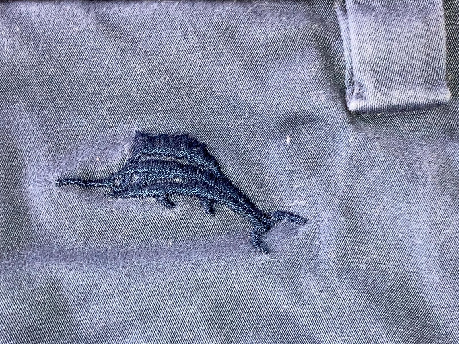 Tommy Bahama Men’s 36 Blue Marlin Embroidered Chino Shorts 97% Cotton 3% Spandex