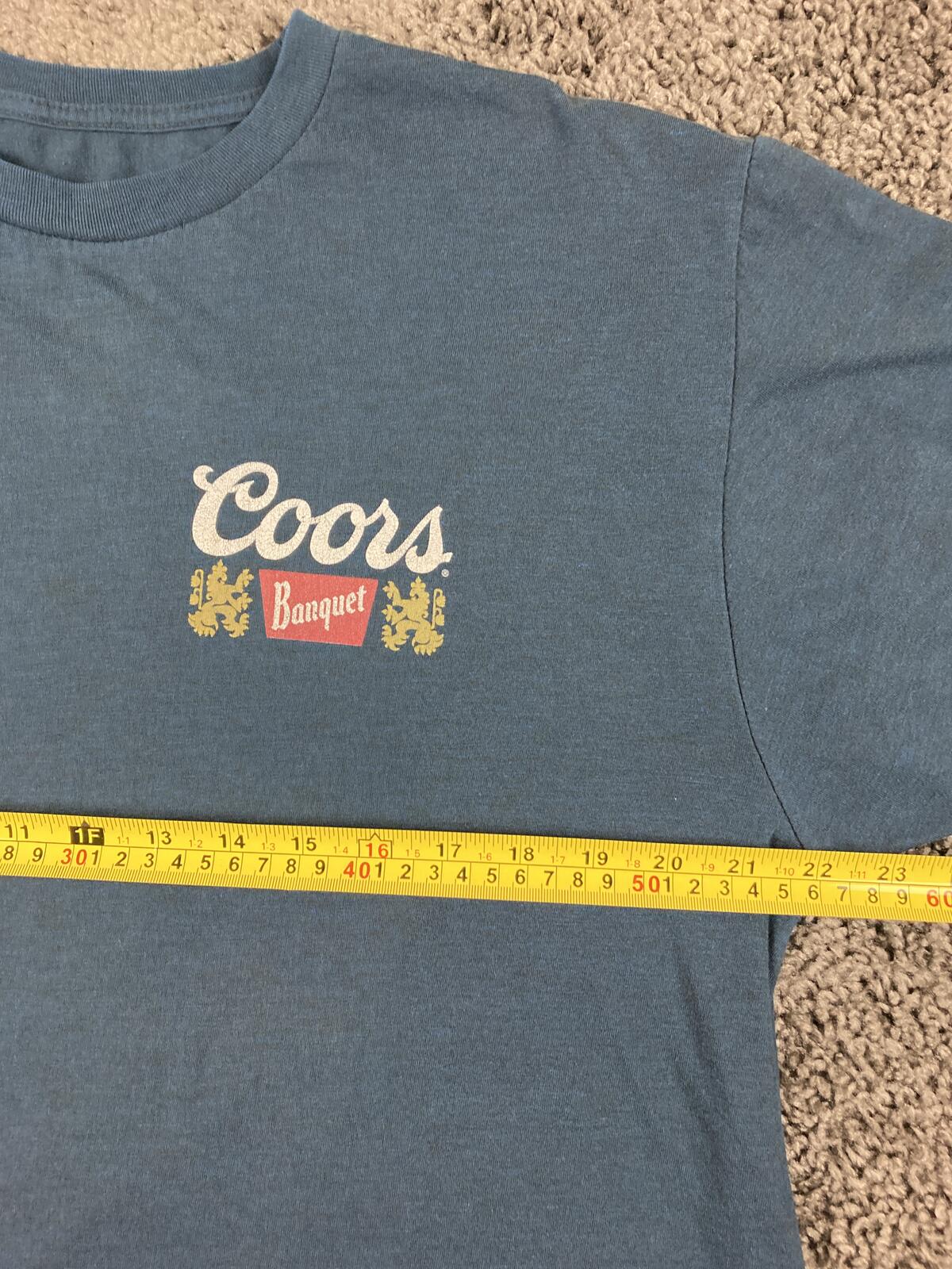 Coors Banquet Beer Golden Colorado Graphic Blue T-Shirt XL