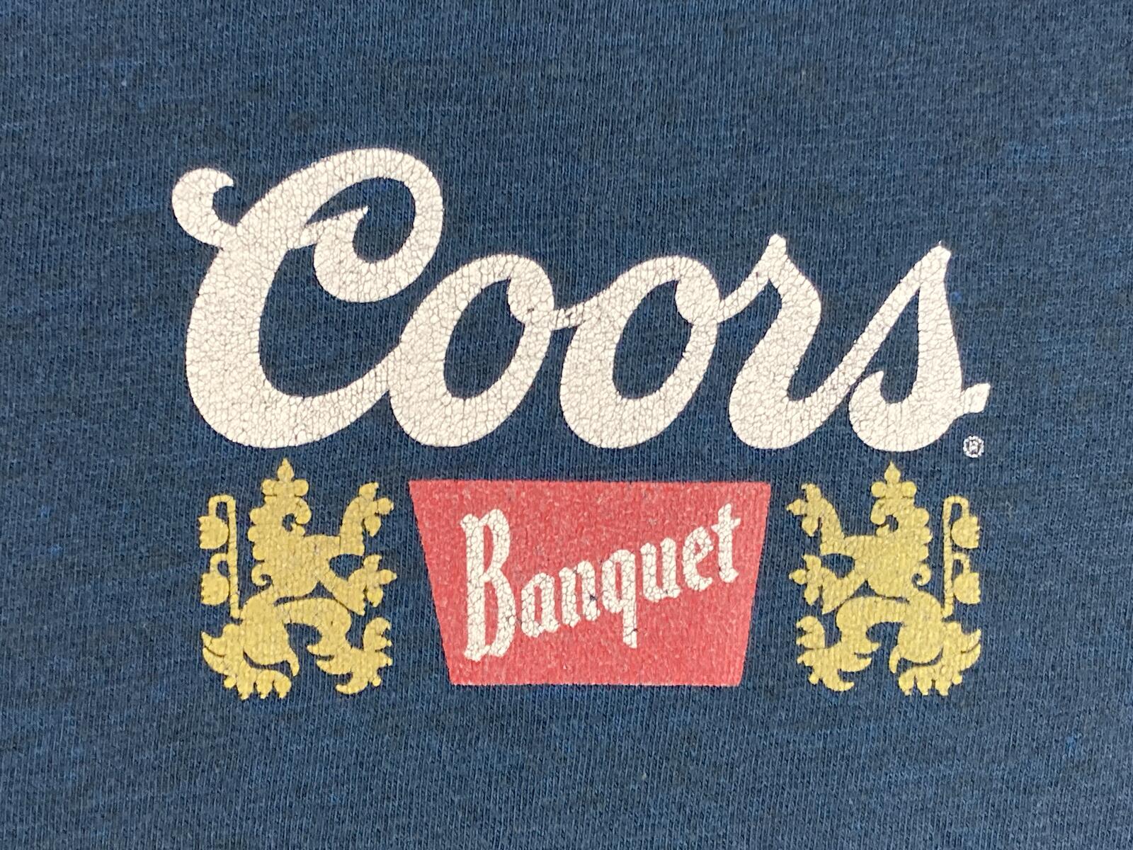 Coors Banquet Beer Golden Colorado Graphic Blue T-Shirt XL