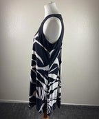Lauren Ralph Lauren Women’s 10 Black White Tropical Cutout Dress w/Pockets