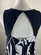 Lauren Ralph Lauren Women’s 10 Black White Tropical Cutout Dress w/Pockets