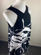 Lauren Ralph Lauren Women’s 10 Black White Tropical Cutout Dress w/Pockets
