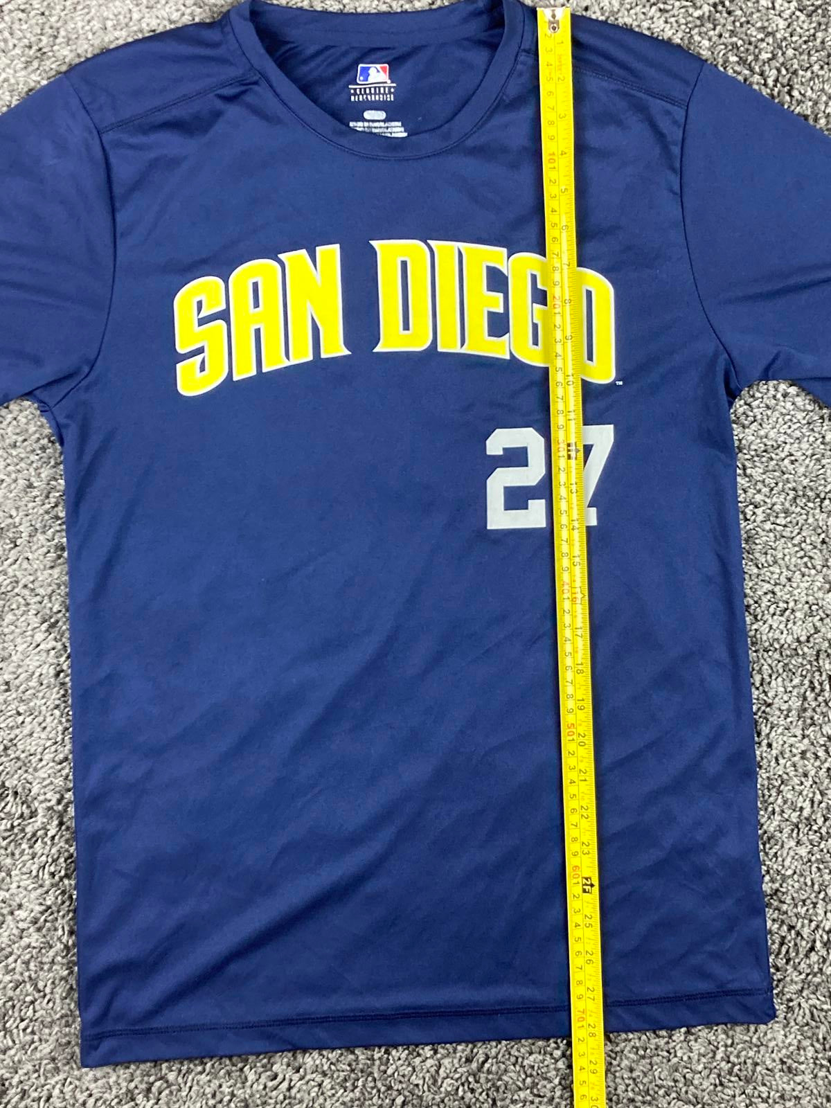 MLB San Diego Padres Matt Kemp 27 Navy Performance T Shirt Mens Size M