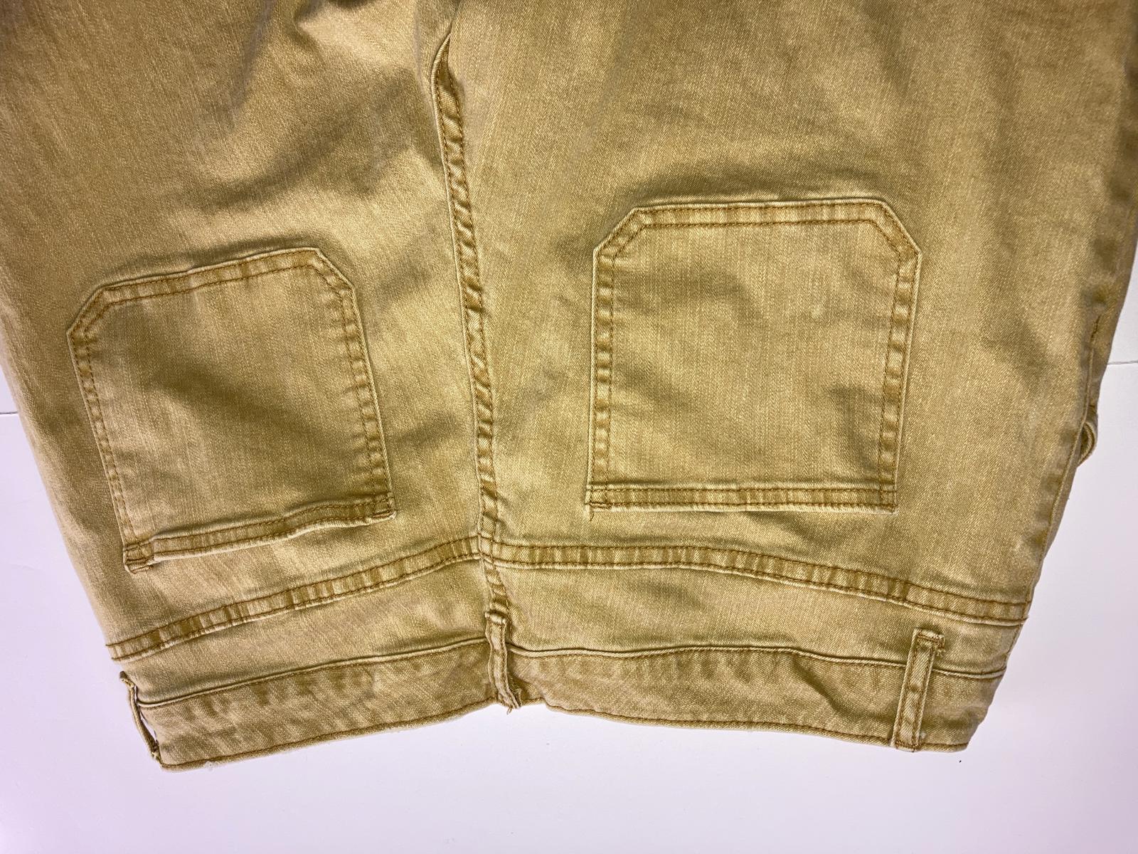 LOGO by Lori Goldstein Women’s Boyfriend Pants Cargo Size 14P Honey Tan Stretch