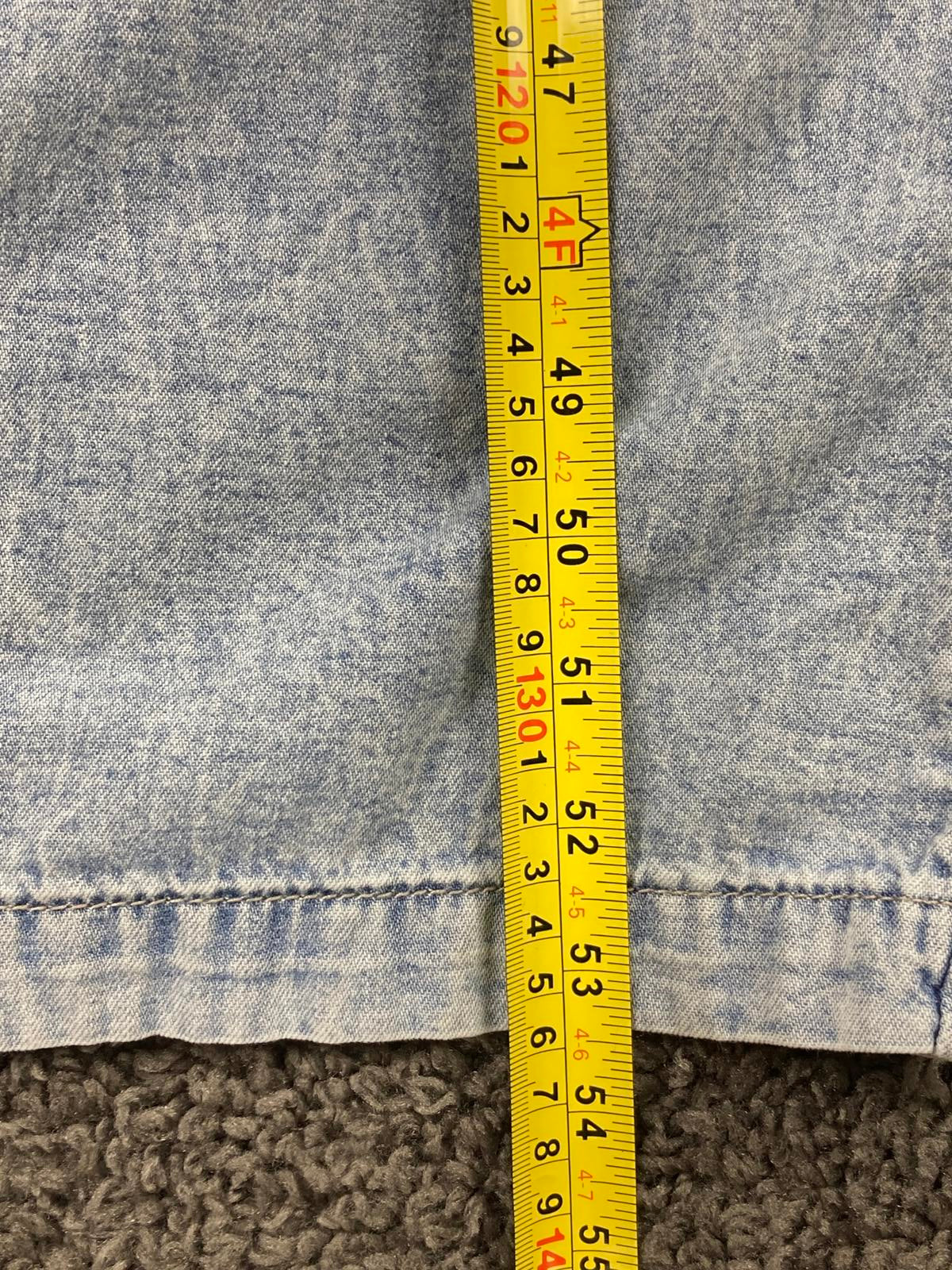 Mango MNG Denim Light Wash Wide Leg Jumpsuit Womens Sleeveless Pockets Size M