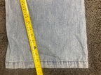 Mango MNG Denim Light Wash Wide Leg Jumpsuit Womens Sleeveless Pockets Size M