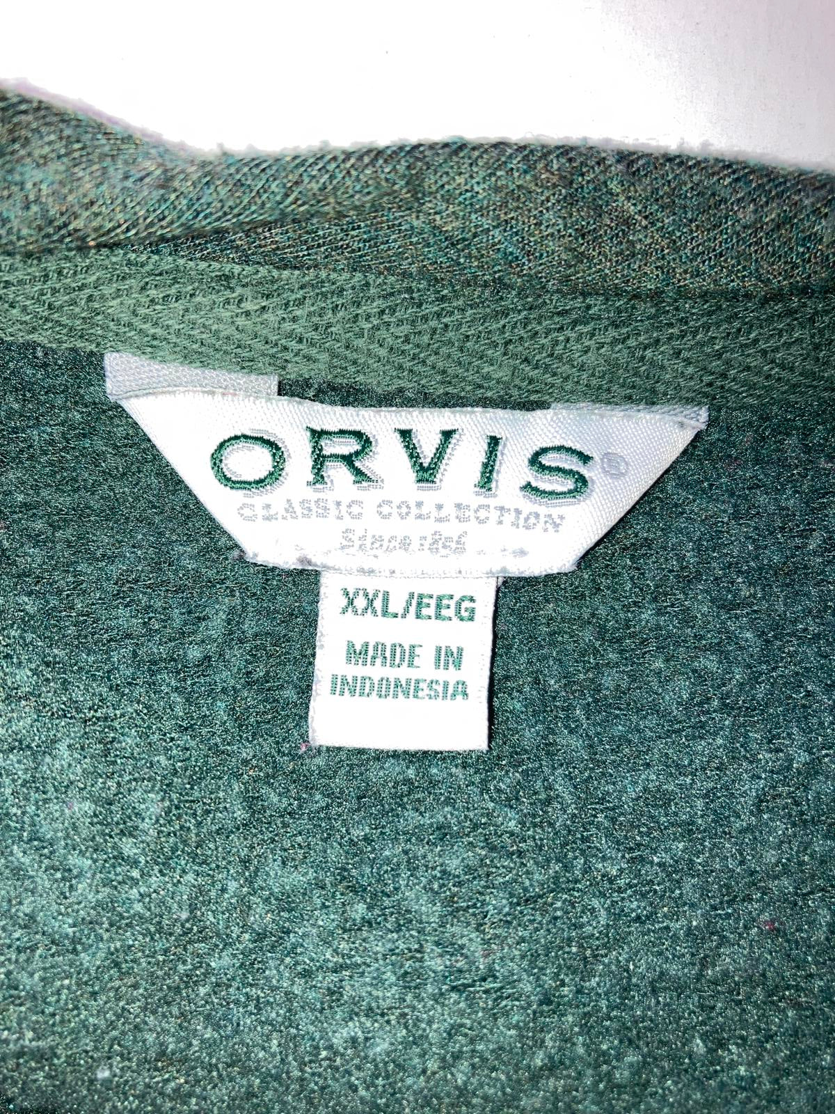 Orvis Long Sleeve Pullover Sweater Classic Collection Men’s Sz XXL Heather Forest Green