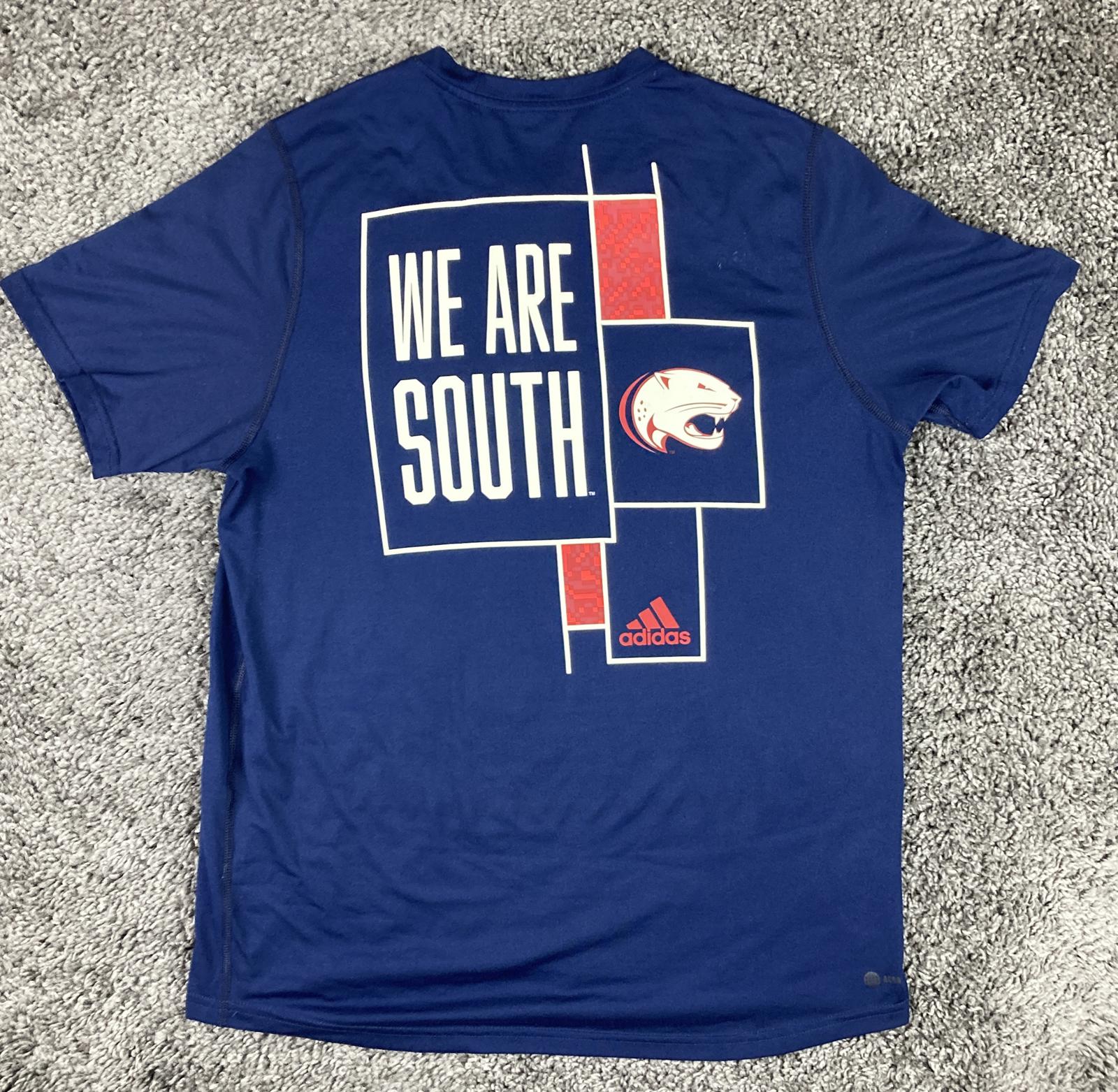 Adidas AEROREADY South Alabama We Are South Jaguars Graphic Shirt Mens Large