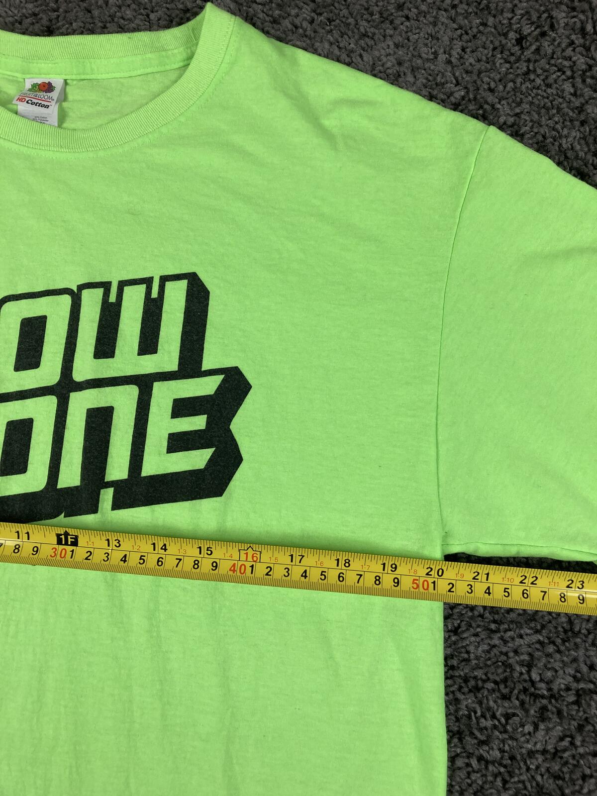 Sky Zone Glow Zone Graphic T-Shirt Men's Neon Green Cotton Blend Sz Large