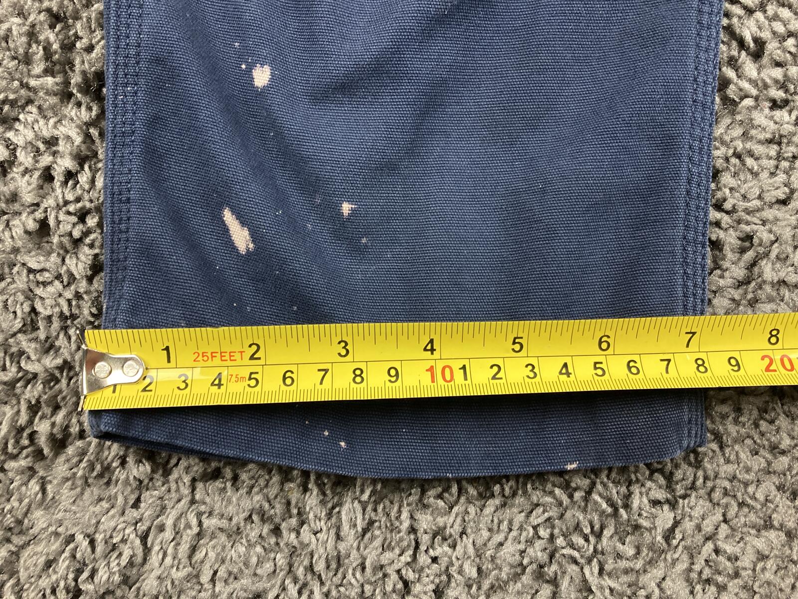 Carhartt Rugged Flex Work Pants Navy Blue Painted Distressed 102821 Sz 34x32