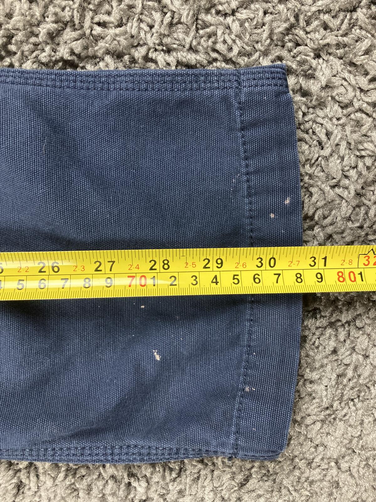 Carhartt Rugged Flex Work Pants Navy Blue Painted Distressed 102821 Sz 34x32