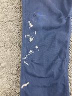 Carhartt Rugged Flex Work Pants Navy Blue Painted Distressed 102821 Sz 34x32