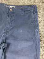 Carhartt Rugged Flex Work Pants Navy Blue Painted Distressed 102821 Sz 34x32