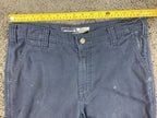 Carhartt Rugged Flex Work Pants Navy Blue Painted Distressed 102821 Sz 34x32