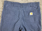Carhartt Rugged Flex Work Pants Navy Blue Painted Distressed 102821 Sz 34x32