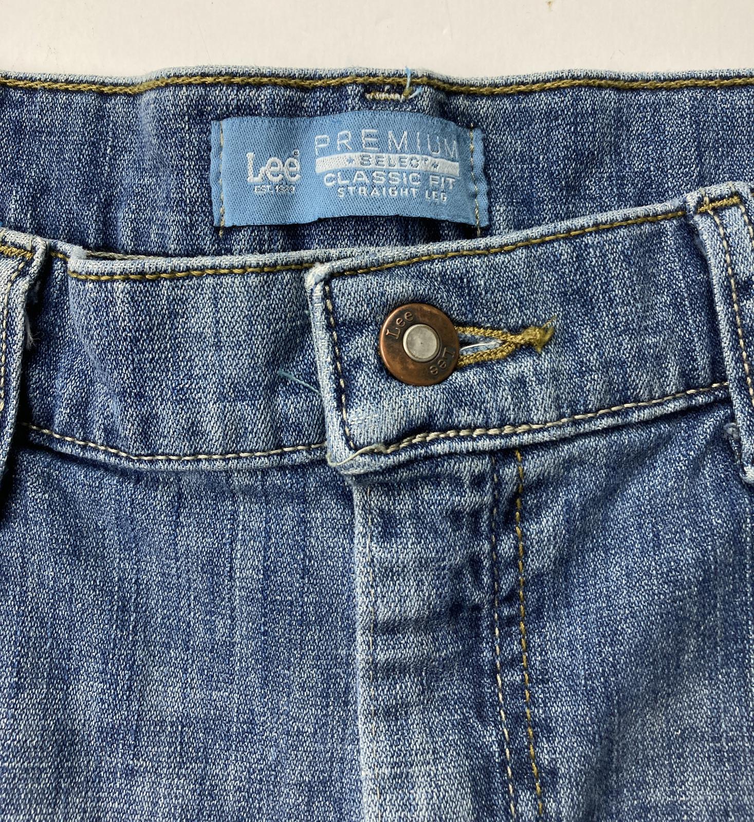 Lee Premium Select Men’s Classic Fit Straight Leg Jeans Blue Denim Sz 40x32