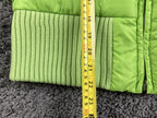 Tommy Hilfiger Women's Puffer Vest Neon Lime Green Full Zip Ribbed Hem Sz Small