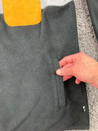 Picture Organic Clothing Snap Fleece Pullover Mens L Black Gray Yellow