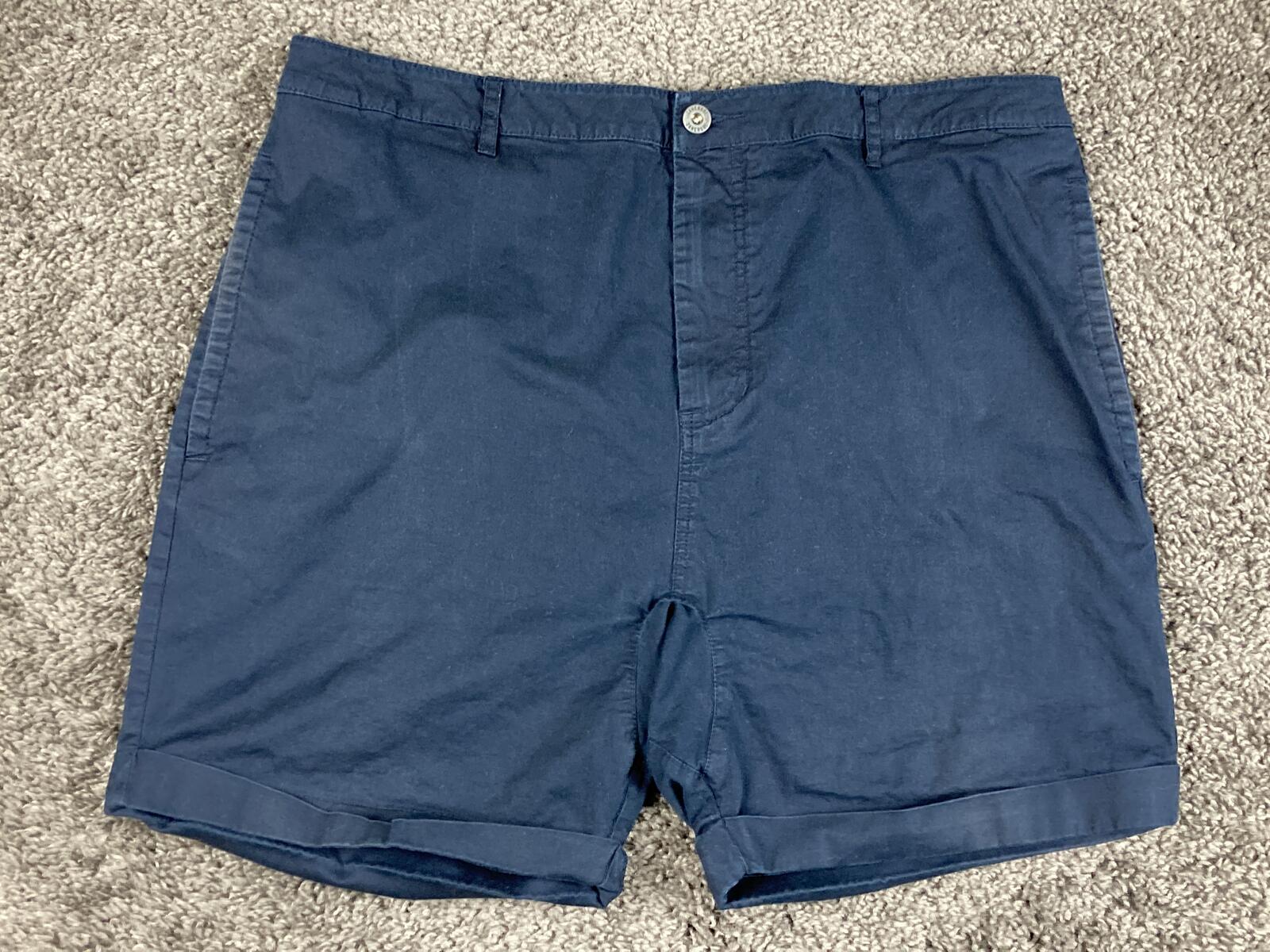 Zanerobe Men's Navy Blue Chino Shorts Cotton Stretch Cuffed Size 36