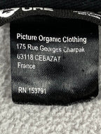 Picture Organic Clothing Snap Fleece Pullover Mens L Black Gray Yellow