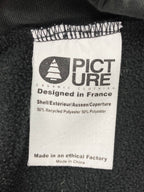 Picture Organic Clothing Snap Fleece Pullover Mens L Black Gray Yellow