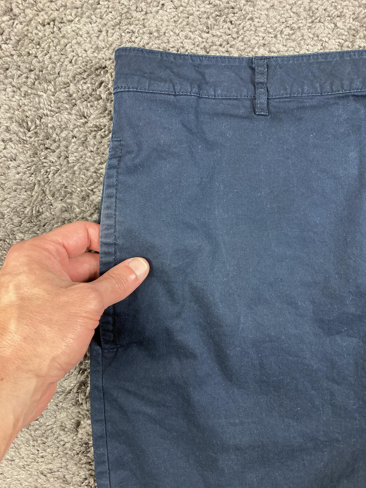 Zanerobe Men's Navy Blue Chino Shorts Cotton Stretch Cuffed Size 36
