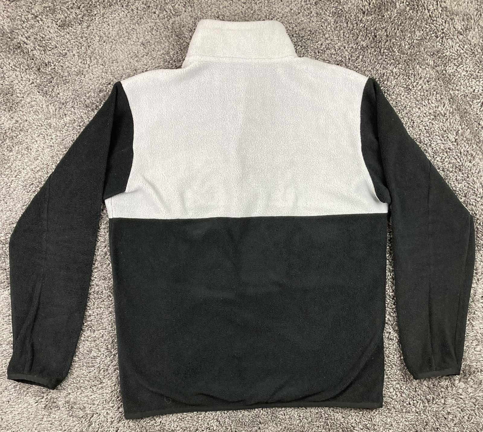 Picture Organic Clothing Snap Fleece Pullover Mens L Black Gray Yellow