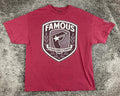 Vintage Famous Stars and Straps Shirt Mens Red  Y2K Skate Surf Graphic Tee 2XL