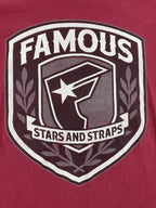Vintage Famous Stars and Straps Shirt Mens Red  Y2K Skate Surf Graphic Tee 2XL