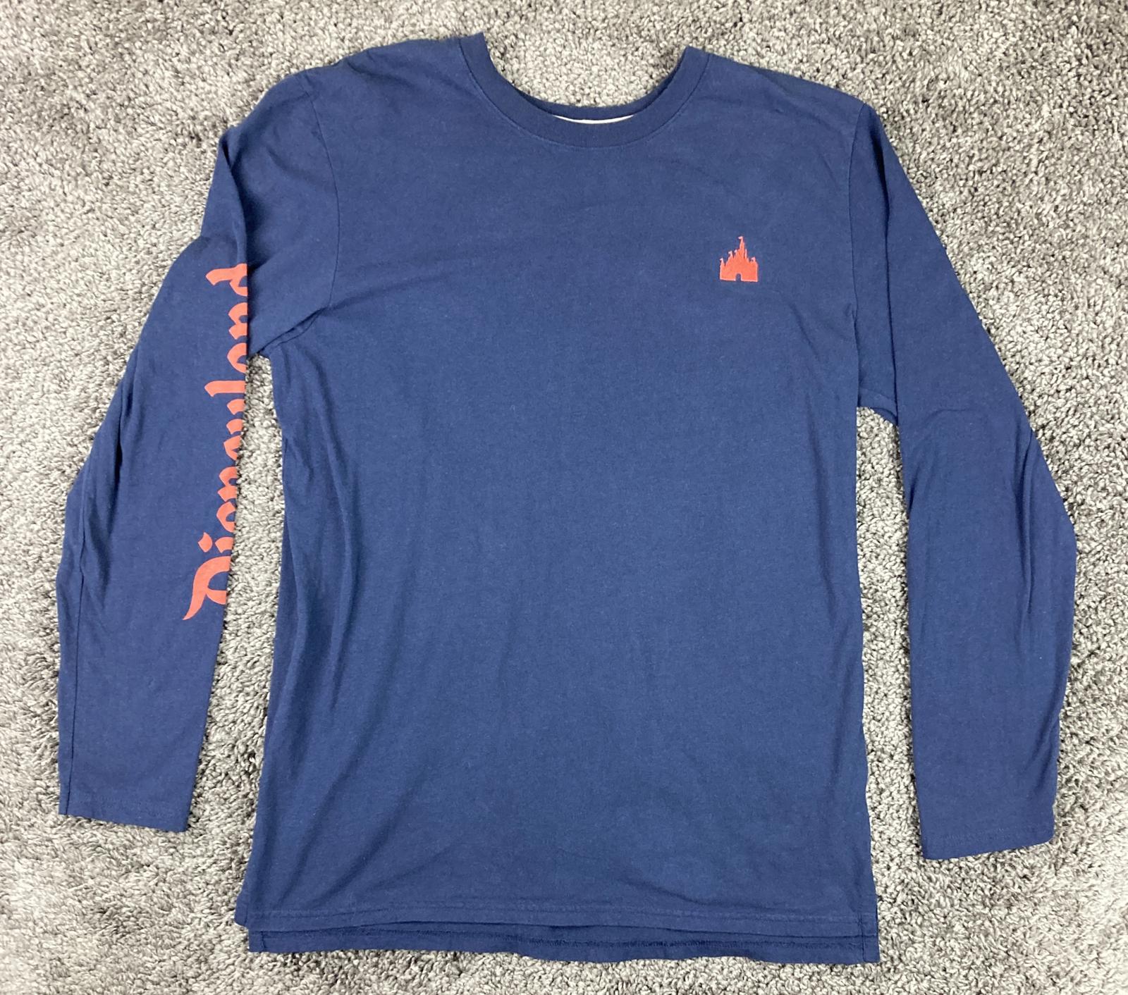 Disney Disneyland Resort Long Sleeve Shirt Navy Men’s Size Large