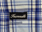 Faconnable by Albert Goldberg Shirt Blue Plaid LongSleeve Button Up Sz M