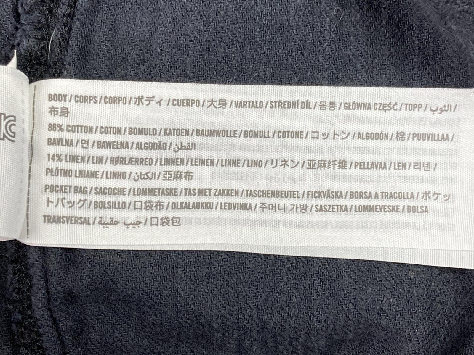 Abercrombie & Fitch Loose Fit Linen Blend Pants Mens 34x31 Black