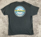 O'Neill T Shirt Mens Black Modern Fit Santa Cruz Surf Graphic Cotton Tee Sz L