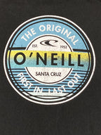 O'Neill T Shirt Mens Black Modern Fit Santa Cruz Surf Graphic Cotton Tee Sz L