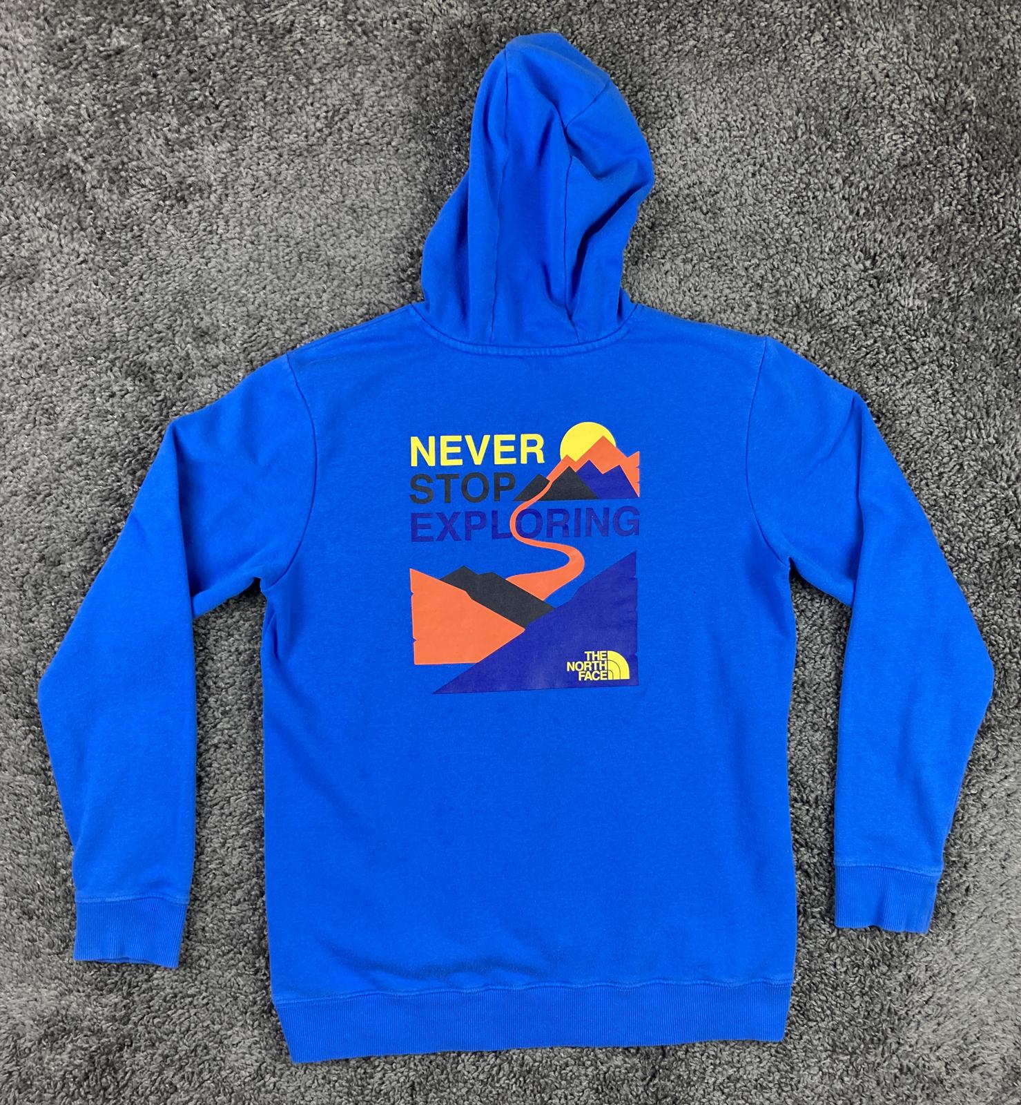 The North Face Boys  Hoodie Blue Never Stop Exploring Size XL 18/20