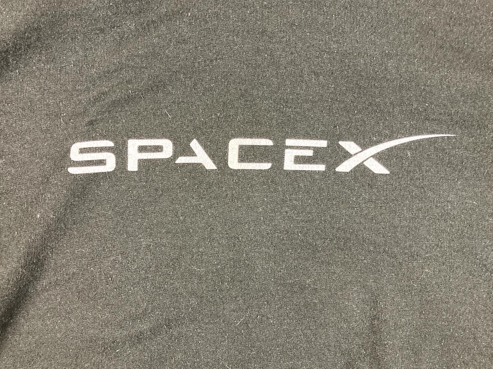 SpaceX Hoodie Black Official Elon Musk Space Program Pullover Sweatshirt M