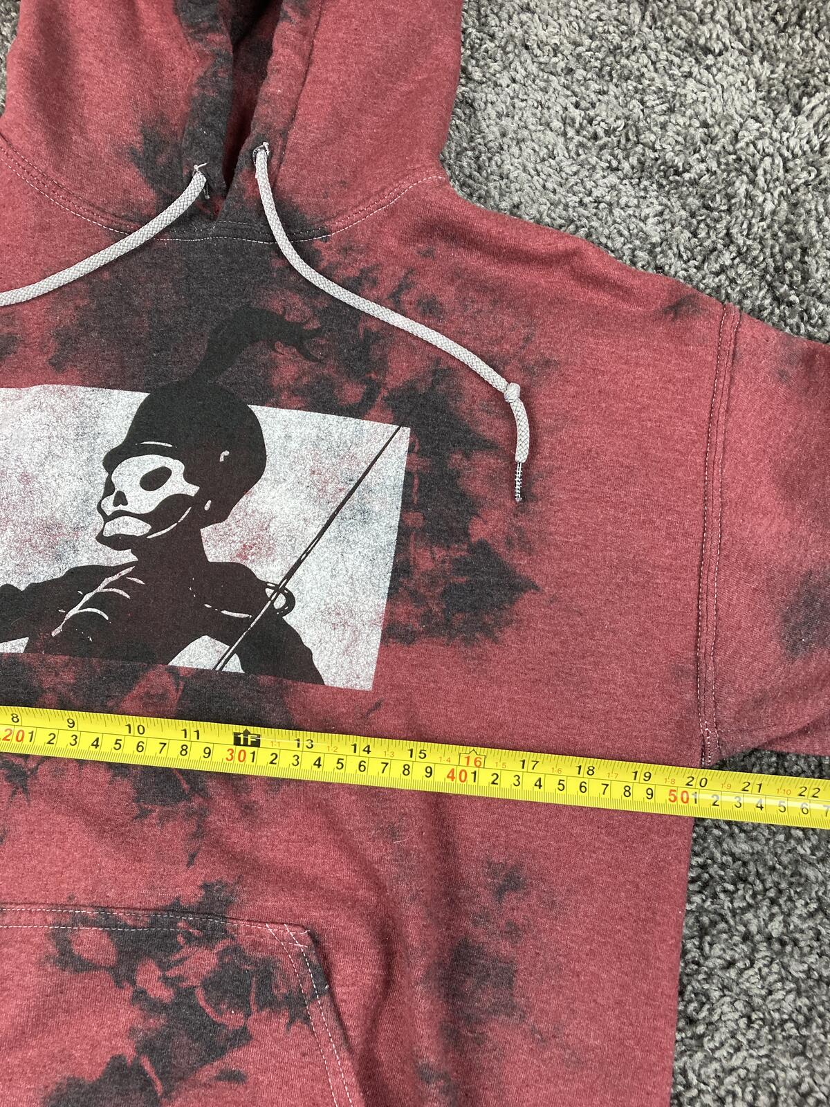My Chemical Romance Hoodie Mens Black Parade Acid Wash Red Black Sz Medium