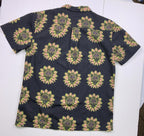 Lost Men’s Leopard Surfbooard Button Front Shirt Black Size L