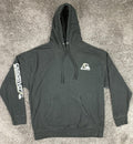 Quiksilver Rolling Circle Hoodie Men’s  Black Surf Logo Pullover Sz L