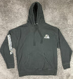 Quiksilver Rolling Circle Hoodie Men’s  Black Surf Logo Pullover Sz L