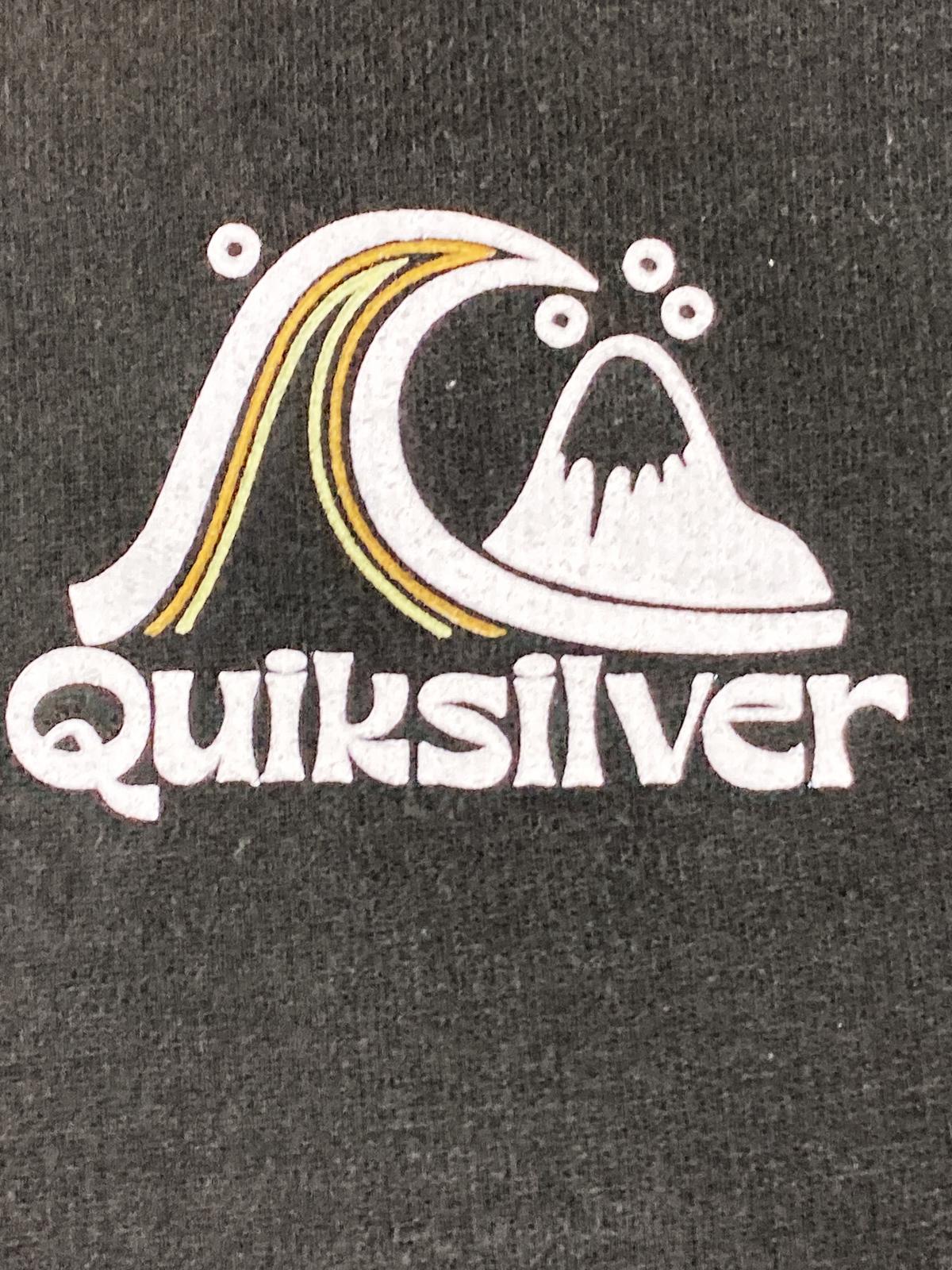 Quiksilver Rolling Circle Hoodie Men’s  Black Surf Logo Pullover Sz L
