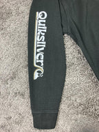 Quiksilver Rolling Circle Hoodie Men’s  Black Surf Logo Pullover Sz L
