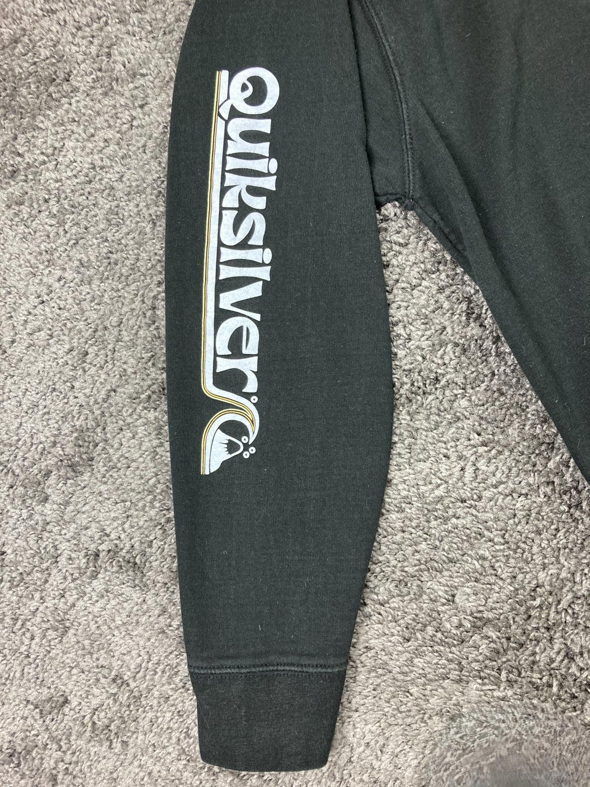 Quiksilver Rolling Circle Hoodie Men’s  Black Surf Logo Pullover Sz L