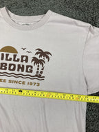 Billabong Shirt Mens Premium Cotton Lavender Purple Graphic Tee Tropical Sun Lg