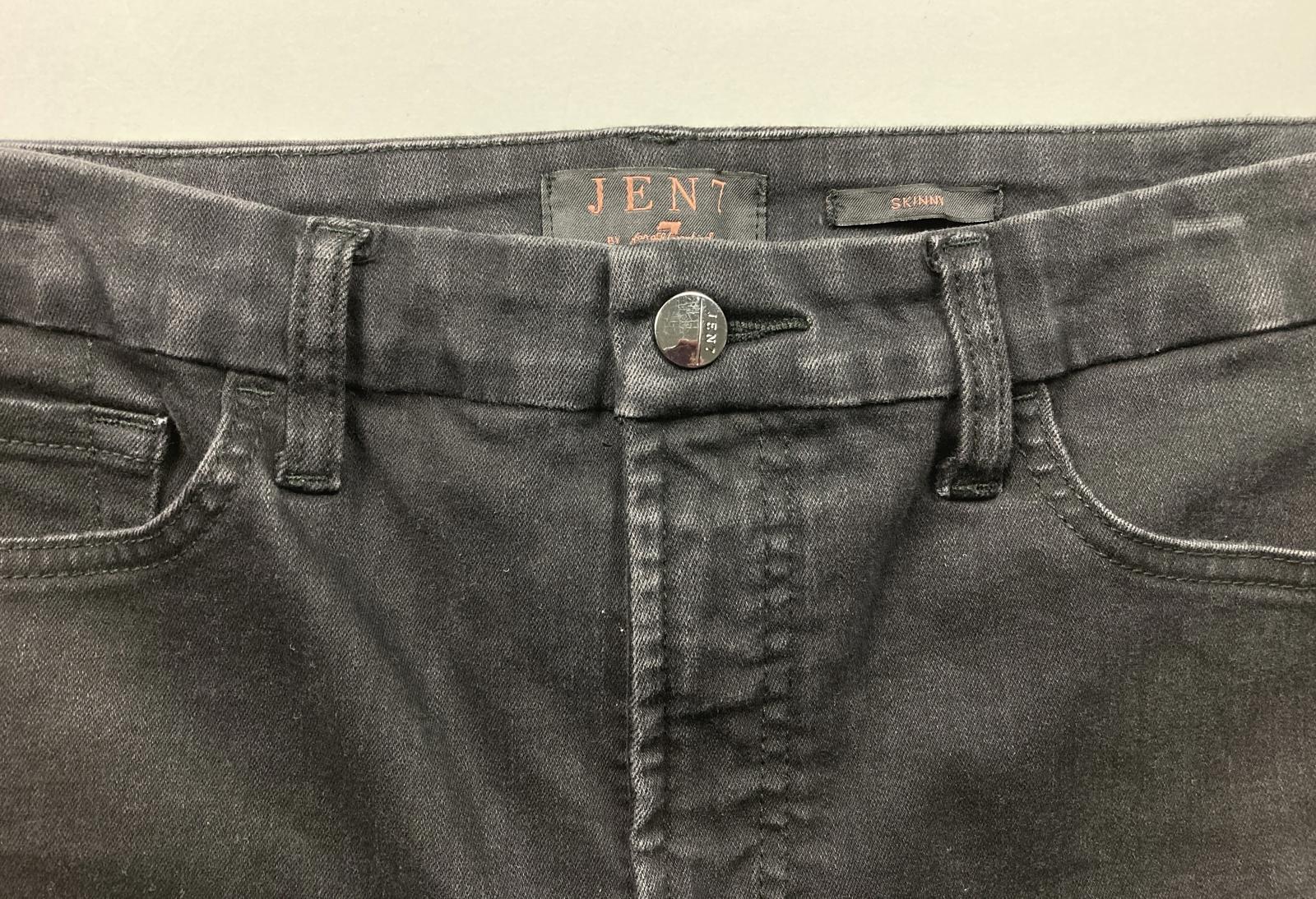 JEN7 by 7 For All Mankind Skinny Jeans Black Women’s 10 Stretch