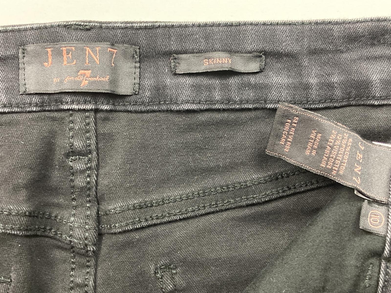 JEN7 by 7 For All Mankind Skinny Jeans Black Women’s 10 Stretch