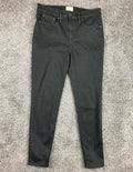 J.Crew 9in High Rise Toothpick Skinny Jeans Women's Black Stretch Sz 29